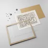 Gerahmtes Poster - Rahmen in heller Eiche - Linien Figuren Produktbild-Vorschau 4