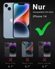 Panzerfolie Sichtschutz iPhone 14 Schutzfolie 9H Glas | Produktbild-Vorschau 2