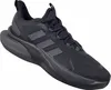 A black Adidas Alphabounce+ men's sports shoe is shown against a white background. Podgląd zdjęcia produktu