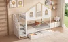 Letto a castello Sweiko, letto per bambini, con sponda di Anteprima dell’immagine prodotto 8
