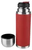 A red thermos with a silver lid and black cap, shown next to its detached lid. Anteprima dell’immagine prodotto