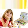 Magnetisches Holzpuzzle mit Doppelseitiger Tafel, 110 Stück Produktbild-Vorschau 7