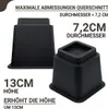 JustValue Set di 6 rialzi per mobili Nero – 13 cm – Max. Anteprima dell’immagine prodotto 10