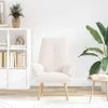 vidaXL Poltrona Crema 69 x 74 x 93 cm Tessuto Sherpa Anteprima dell’immagine prodotto 3