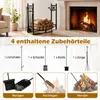 COSTWAY Kaminholzregal mit Kaminbesteck, Brennholzregal Produktbild-Vorschau 7
