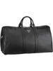 A black duffel bag on a white background. Produktbild-Vorschau