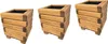 HolzGarden 3 Stück Set Pflanzkübel Holz Rechteckig 25x30x25 Produktbild-Vorschau 1