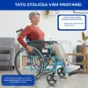 Invalidný vozík Skladací hliníkový ľahký manuálny s brzdami Náhľad obrázku produktu 5