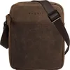 A brown leather crossbody bag with the brand name 'bugatti' embossed on the front. Podgląd zdjęcia produktu