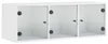 vidaXL Wandschrank mit Glastüren Weiß 102x37x35 cm Produktbild-Vorschau 1