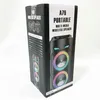 The image shows the retail packaging of a portable Bluetooth speaker. Produktbild-Vorschau