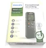 The image shows the packaging of a Philips VoiceTracer audio recorder, highlighting its features and benefits. Podgląd zdjęcia produktu
