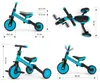 Triciclo per bambini 3in1 Milly Mally Optimus blu Anteprima dell’immagine prodotto 5