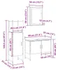 vidaXL Badezimmermöbel-Set mit Regal mit Tür 3 pcs Braun Produktbild-Vorschau 8