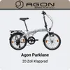 Agon Parklane 20 Zoll Klapprad Fahrrad grau Produktbild-Vorschau 1