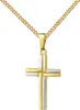 Kreuz Anhänger 8 Karat FÜR Damen aus Gold - Bicolor 333 . Produktbild-Vorschau 1