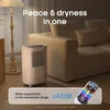 A dehumidifier is placed in a living room next to a sofa and a floor lamp. Anteprima dell’immagine prodotto