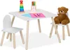 Relaxdays Kindersitzgruppe, 3-tlg., Kindertisch mit 2 Produktbild-Vorschau 1