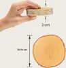 Kleine 12 cm Baumscheiben 20er Pack zum Holz-Deko Basteln Produktbild-Vorschau 3