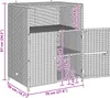 vidaXL Szafka z drzwiami Beżowa 70 x 50 x 87 cm Poliester i Podgląd zdjęcia produktu 8