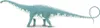 Safari dinosaurier Diplodocus junior 47 cm Gummi grau/weiß Produktbild-Vorschau 1