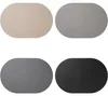 ASA Tischset oval, black LEATHER 49,5 x 33 cm, Lederoptik Produktbild-Vorschau 6