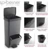 Recycling Papierkorb SP Berner Anthrazit 10 L 30 L x 2 Produktbild-Vorschau 3