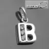 Anhänger 8x7mm Buchstabe B glänzend mit Zirkonias Silber Produktbild-Vorschau 3