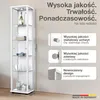 K-Möbel witryna szklana stojąca w kolorze białym (176x37x33 Podgląd zdjęcia produktu 2