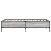 Bettgestell Grau Sonoma 90x190 cm Holzwerkstoff und Metall Produktbild-Vorschau 5