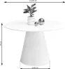 Kulatý jídelní stůl 120 cm DONIS - šedý mramor / šedý Náhled obrázku produktu 9