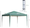 A diagram showing the dimensions of a green pop-up gazebo. Produktbild-Vorschau