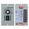 Two views of a gray electronic speed control device with a dial, switch, and terminal block. Náhľad obrázku produktu