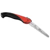 A folding saw with a red and black handle and a silver blade, shown against a white background. Podgląd zdjęcia produktu