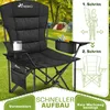 TRESKO® Campingstuhl Faltbar bis 200kg | Faltstuhl mit Produktbild-Vorschau 3