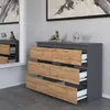 STIV Möbel | Kleiderschrank & Kommode Grau Matt/Eiche Wotan Produktbild-Vorschau 11