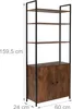 Relaxdays Bücherregal, HBT: 159,5 x 60 x 24 cm, 6 Fächer, Produktbild-Vorschau 4