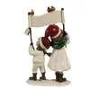 Clayre & Eef Figurka dekoracyjna Dzieci 8x4x13 cm Biały Podgląd zdjęcia produktu 3