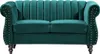Chesterfield-Sofagarnitur - 3-Sitzer & 2-Sitzer - Samt - Produktbild-Vorschau 4