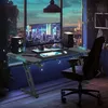 JOIEYOU Schreibtisch Gaming Tisch 160x60cm Höhenverstellbar Produktbild-Vorschau 4