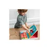 A young child is playing with a colorful monster-themed toy on a wooden floor. Podgląd zdjęcia produktu