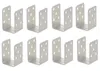Aqbau 8er Set U-Pfostenträger zum Aufschrauben 60 mm – Produktbild-Vorschau 1