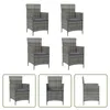 The Living Store Gartenstühle mit Kissen 4 Stk. Poly Rattan Produktbild-Vorschau 1