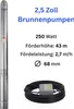 CHM GmbH® Brunnenpumpe 2,5 Zoll 250 Watt 4,3 Bar 2700 L/h Produktbild-Vorschau 2