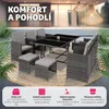 Ratanová sedací souprava Malaga 6+4+1 s ochranným krytem - Náhled obrázku produktu 5