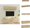 vidaXL 4-tlg. TV-Schrank-Set Sonoma-Eiche Holzwerkstoff -  Produktbild-Vorschau 1