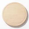 Runde Holzschneidebrett aus Buchenholz 28 cm mit Rille zum Produktbild-Vorschau 4