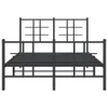 Bettgestell mit Kopf- und Fußteil Metall Schwarz 120x190 cm Produktbild-Vorschau 5