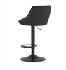 A black bar stool is shown from the side against a white background. Voir les images du produit