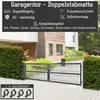 Gartentor Tor Gartenzaun Zaun 300x80 cm Doppelflügelig Produktbild-Vorschau 2